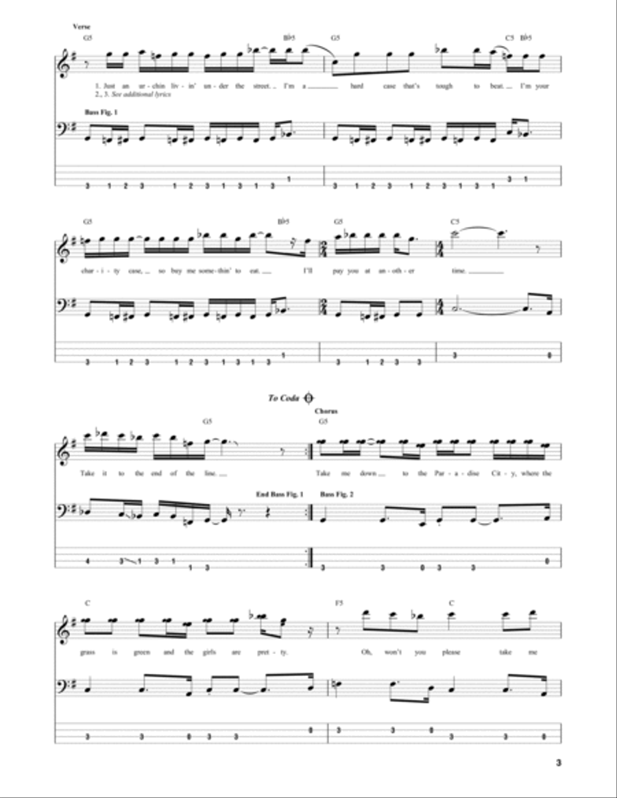 Paradise City Guitar Tablature scores gallery preview page 3