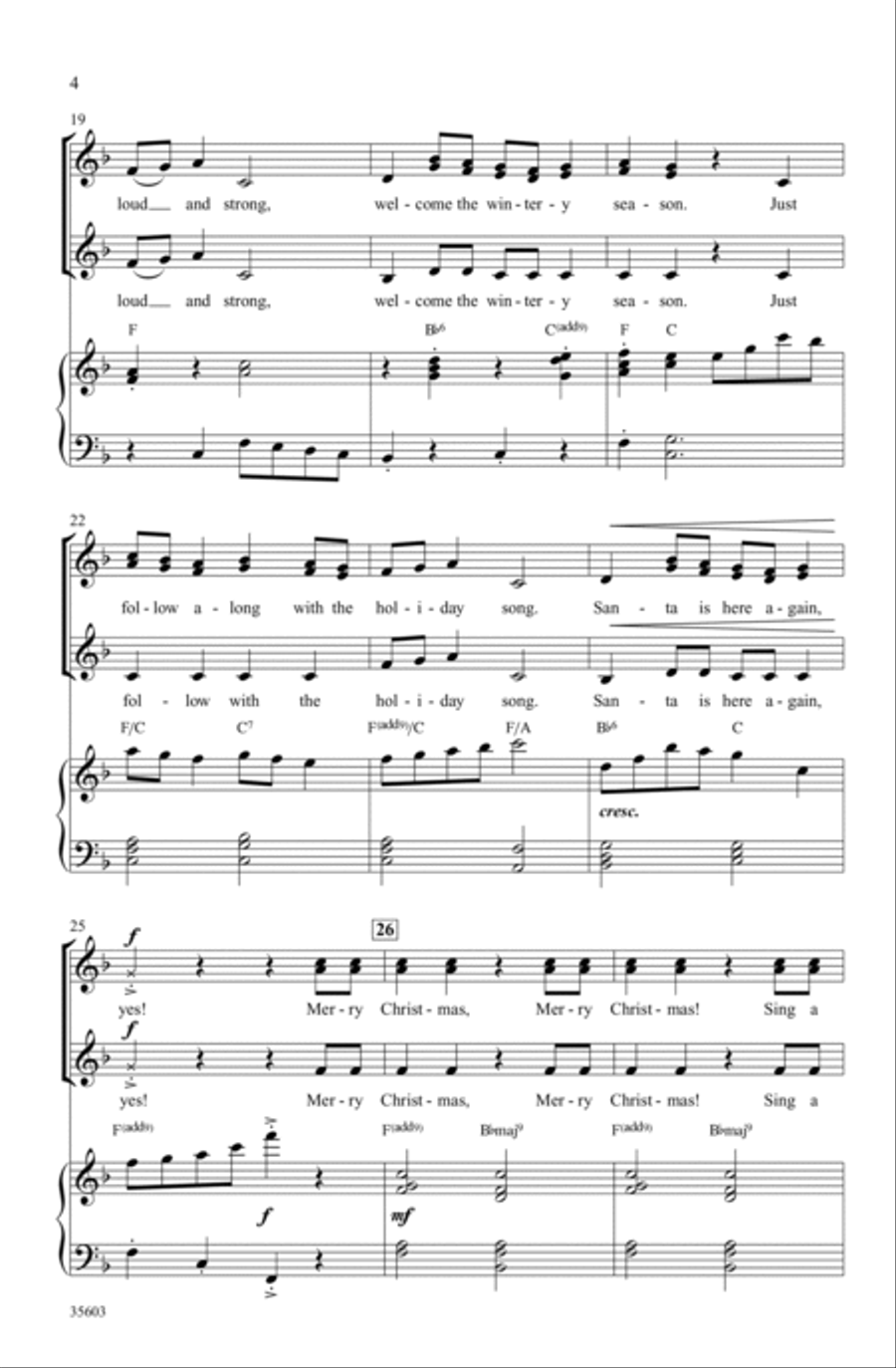 Merry Christmas, Merry Christmas (from Home Alone 2) Choir scores gallery preview page 3