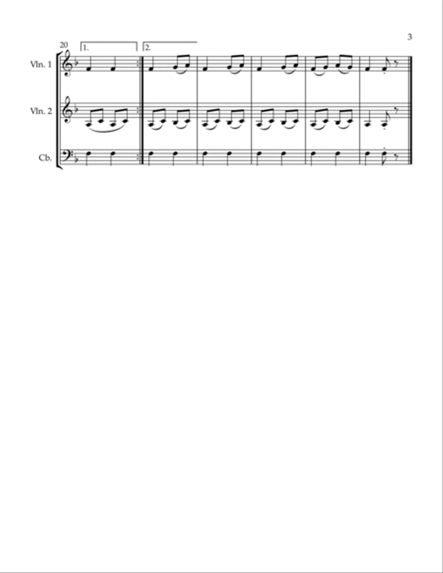 2 Trios Bedtime Menuetto 2 Trios Bedtime Menuetto String Trio scores gallery preview page 3