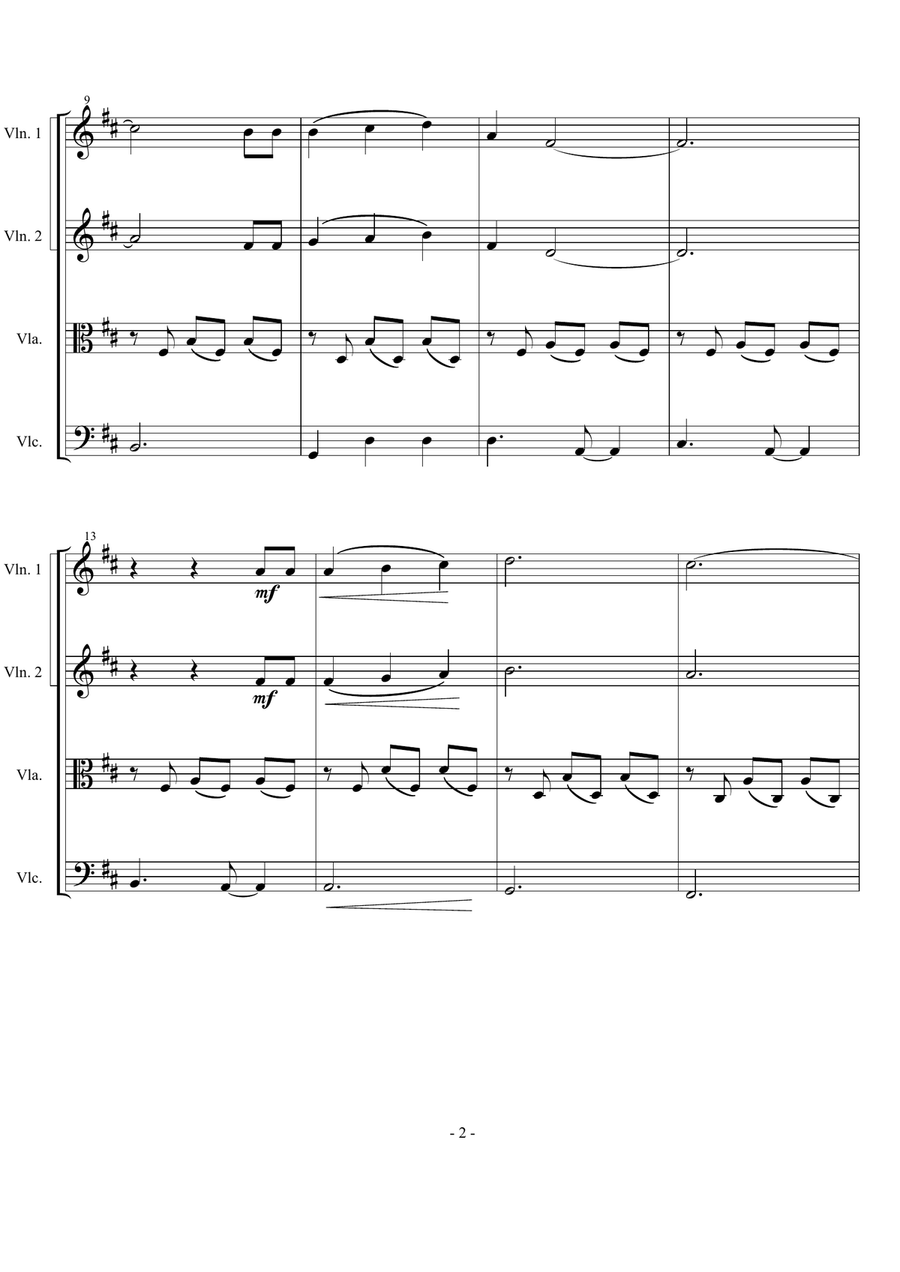 Annie's Song String Quartet scores gallery preview page 2