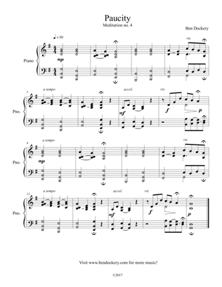 Paucity (Meditation no. 4 for Solo Piano)