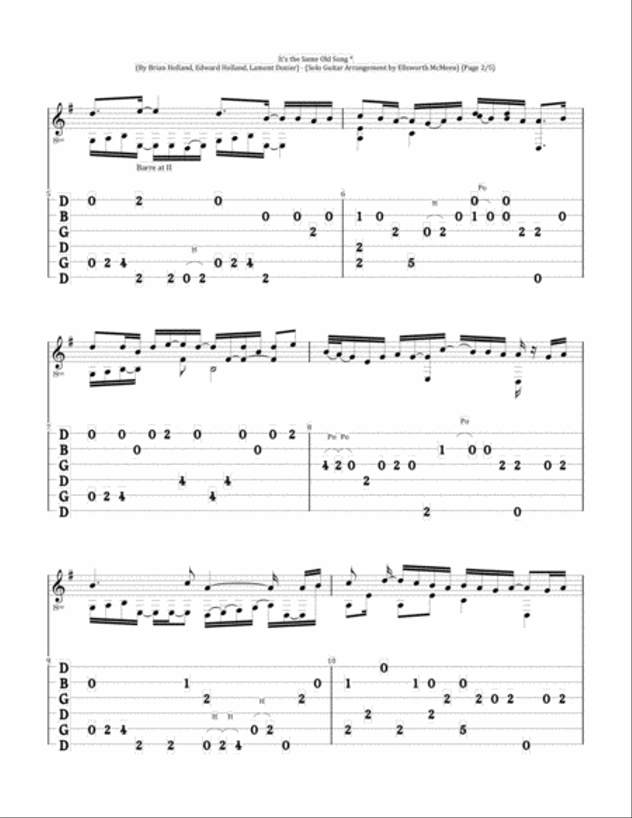 It's The Same Old Song Acoustic Guitar scores gallery preview page 2