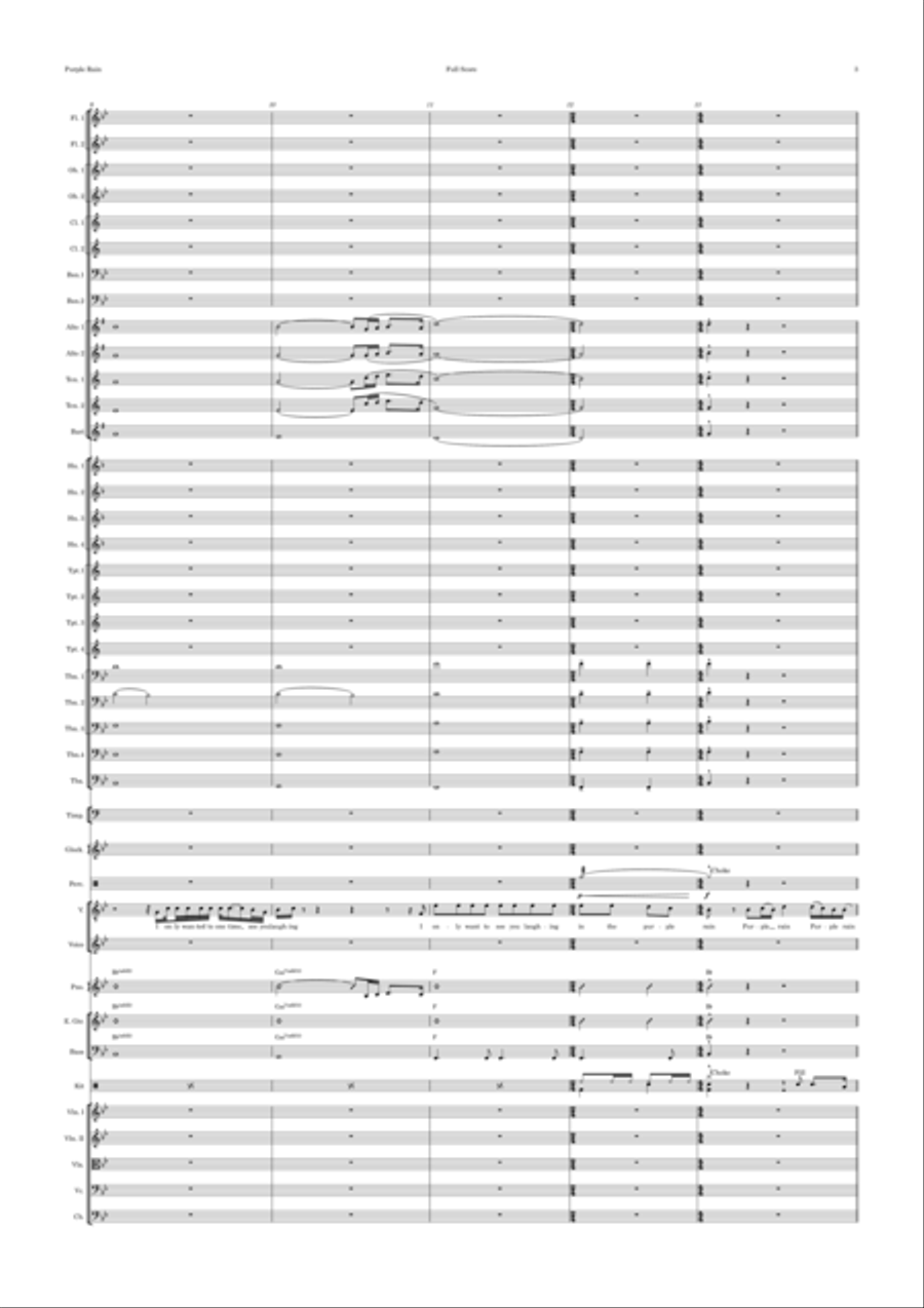 Purple Rain Full Orchestra scores gallery preview page 3