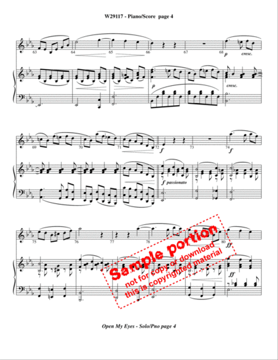 Open My Eyes Violin Solo scores gallery preview page 4