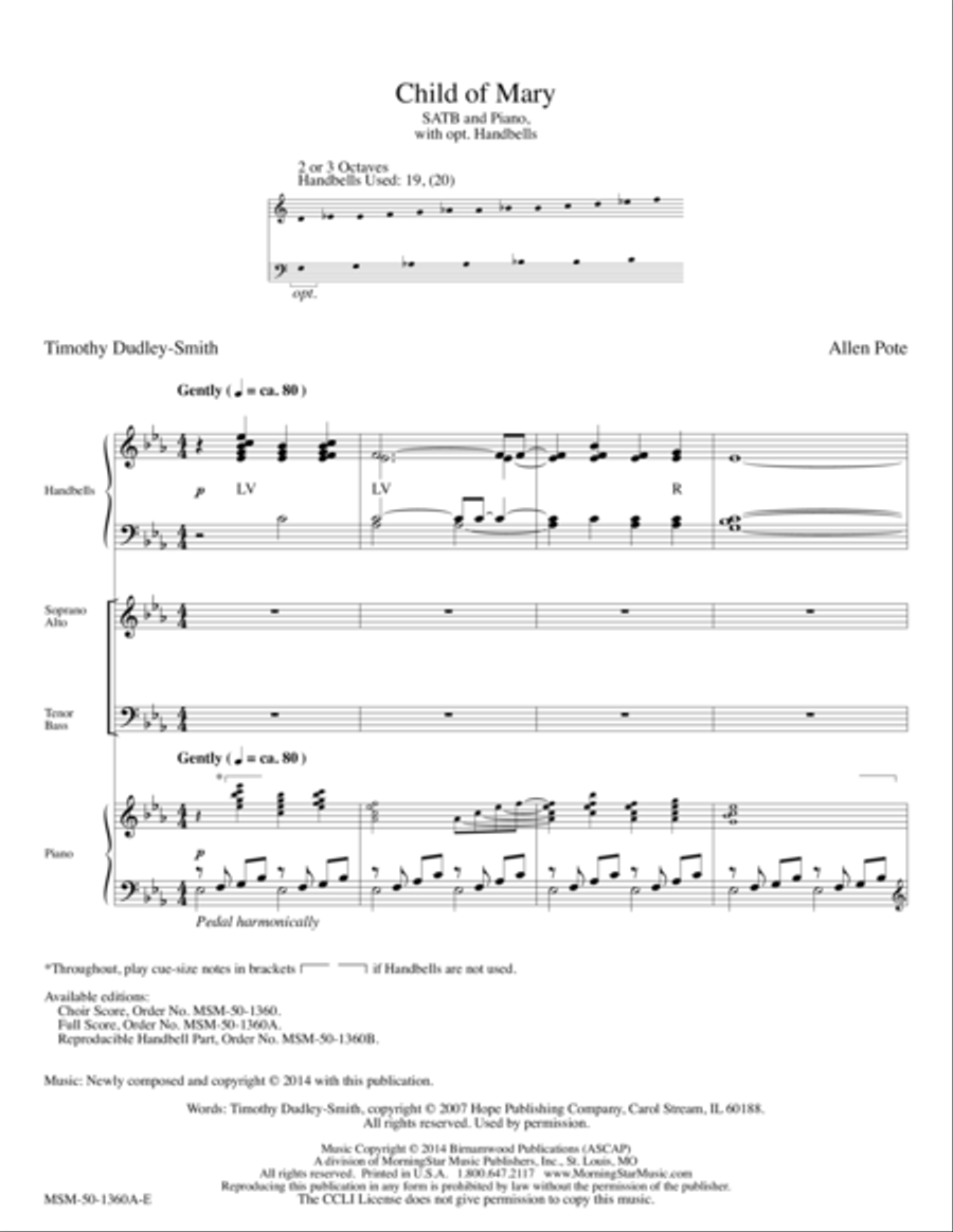 Child of Mary Choir scores gallery preview page 1