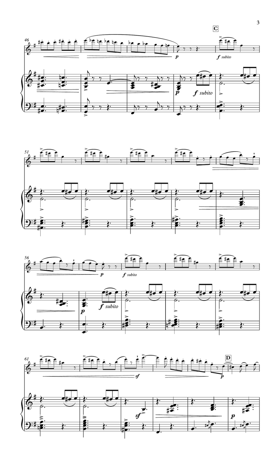 Saltarello for flute & piano Flute Solo scores gallery preview page 3