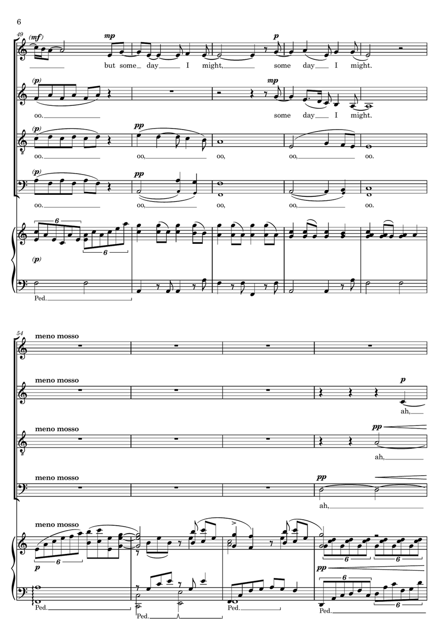What Was I Made For? 4-Part scores gallery preview page 6