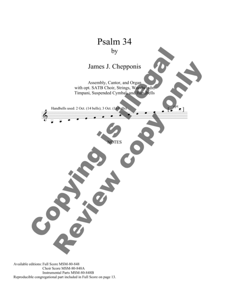 Psalm 34 (Full Score) image number null
