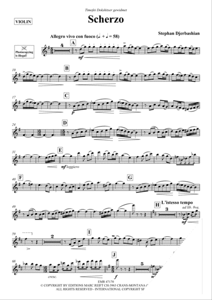 Scherzo Violin Solo scores gallery preview page 3