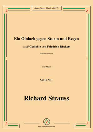 Richard Strauss-Ein Obdach gegen Sturm und Regen,in D Major