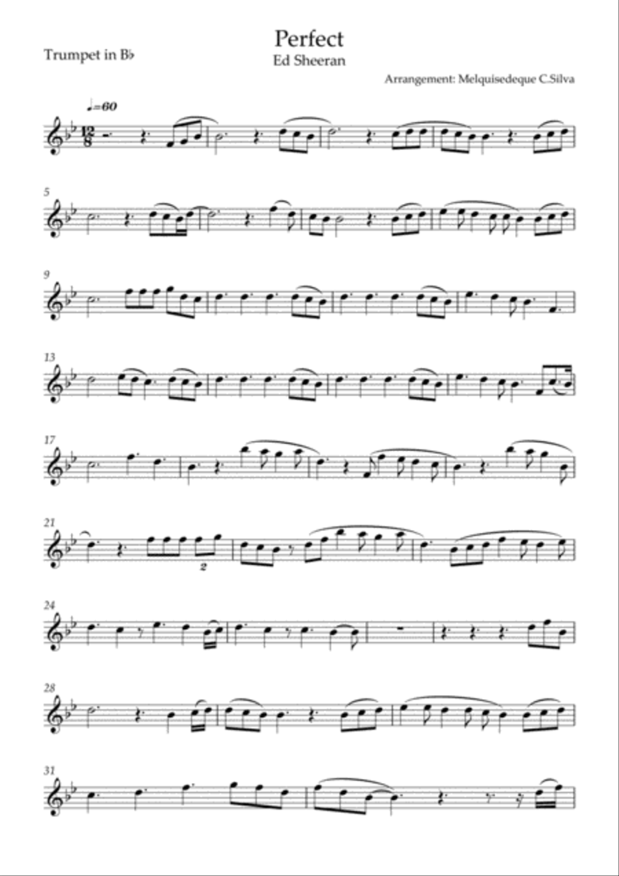 Perfect Trumpet Solo scores gallery preview page 1