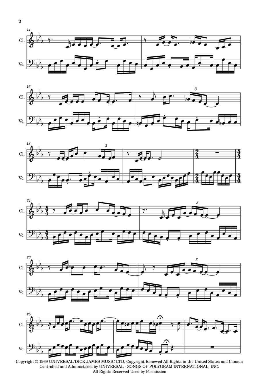 Your Song Chamber Music scores gallery preview page 2