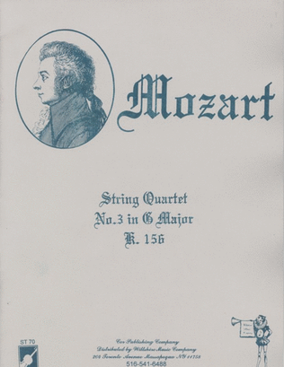 Book cover for String Quartet #3 in G Major