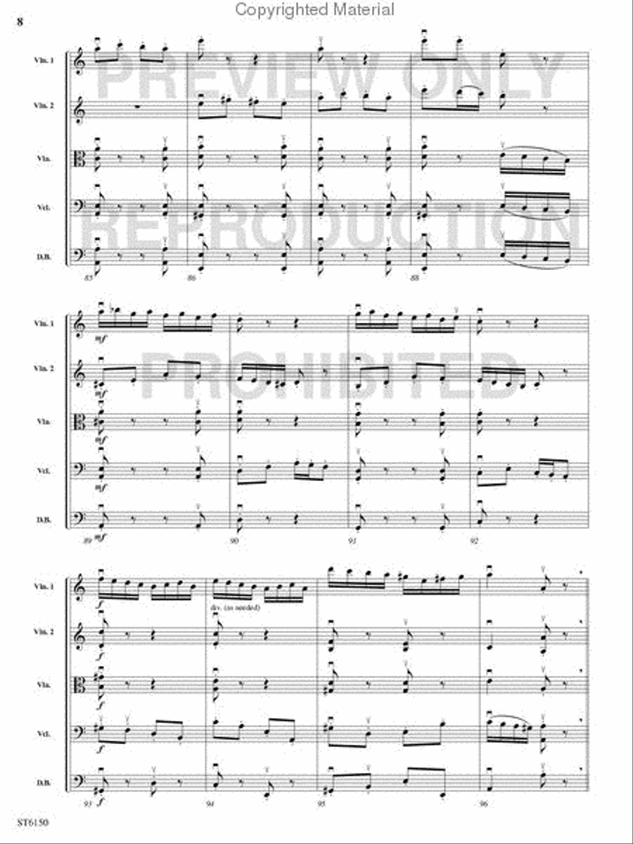 Variations on Paganini String Orchestra scores gallery preview page 7