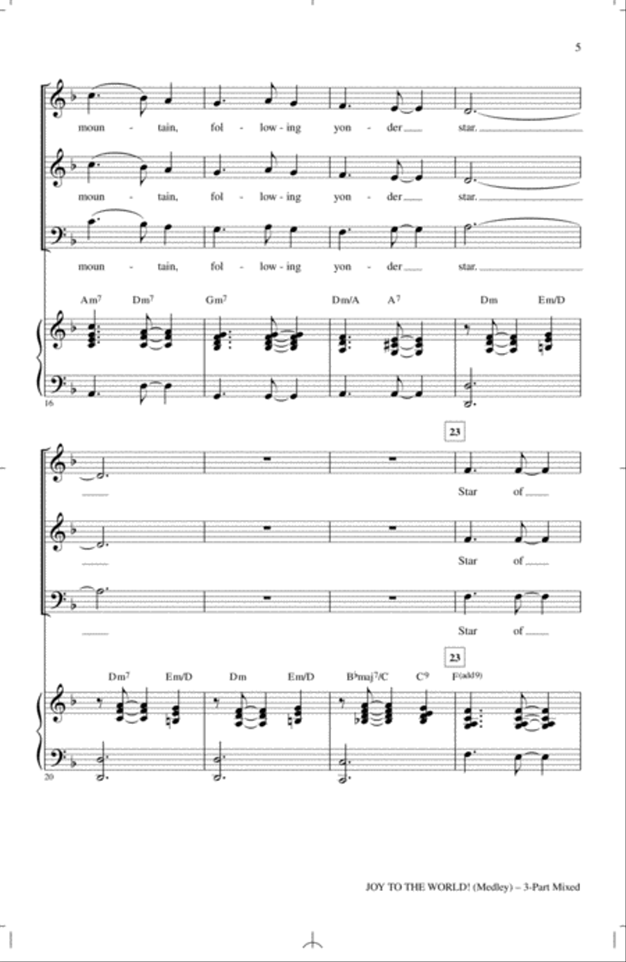 Joy To The World! (Medley) 3-Part scores gallery preview page 3
