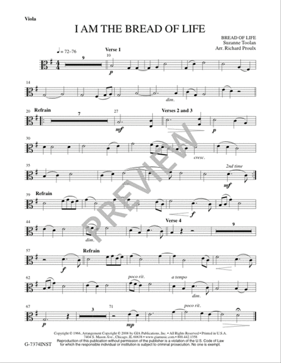 I Am the Bread of Life - Full Score and Parts 4-Part scores gallery preview page 20