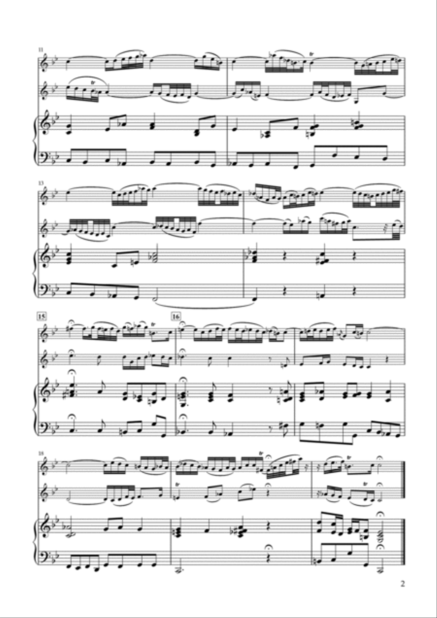 Sinfonia from Cantata "Ich hatte viel Bekummerniss", BWV 21 for Oboe, Violin and Piano image number null