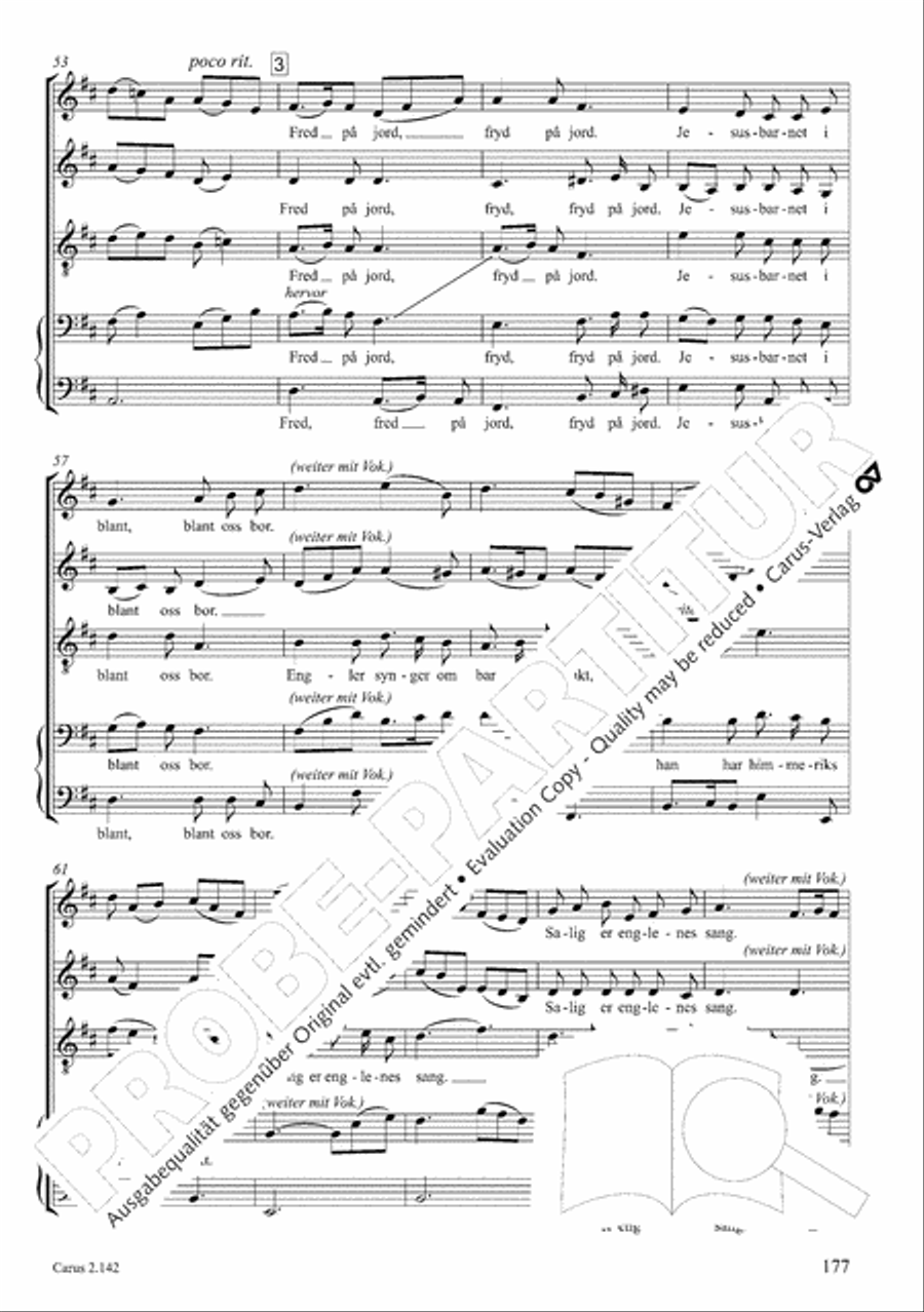 Christmas Carols of the World. Choral collection 4-Part scores gallery preview page 145