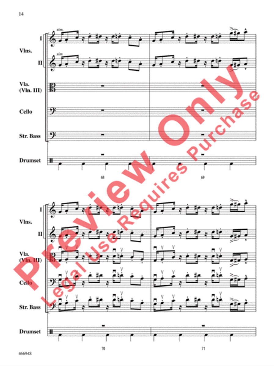 The LEGO Ninjago Movie: Selections from the Motion Picture Soundtrack String Orchestra scores gallery preview page 15