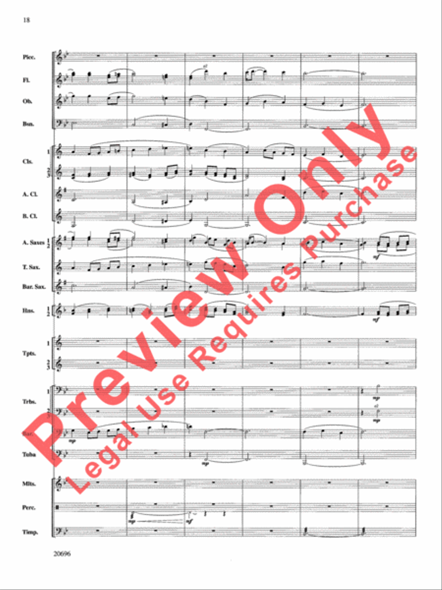 Welsh Ayres & Dances Concert Band scores gallery preview page 19