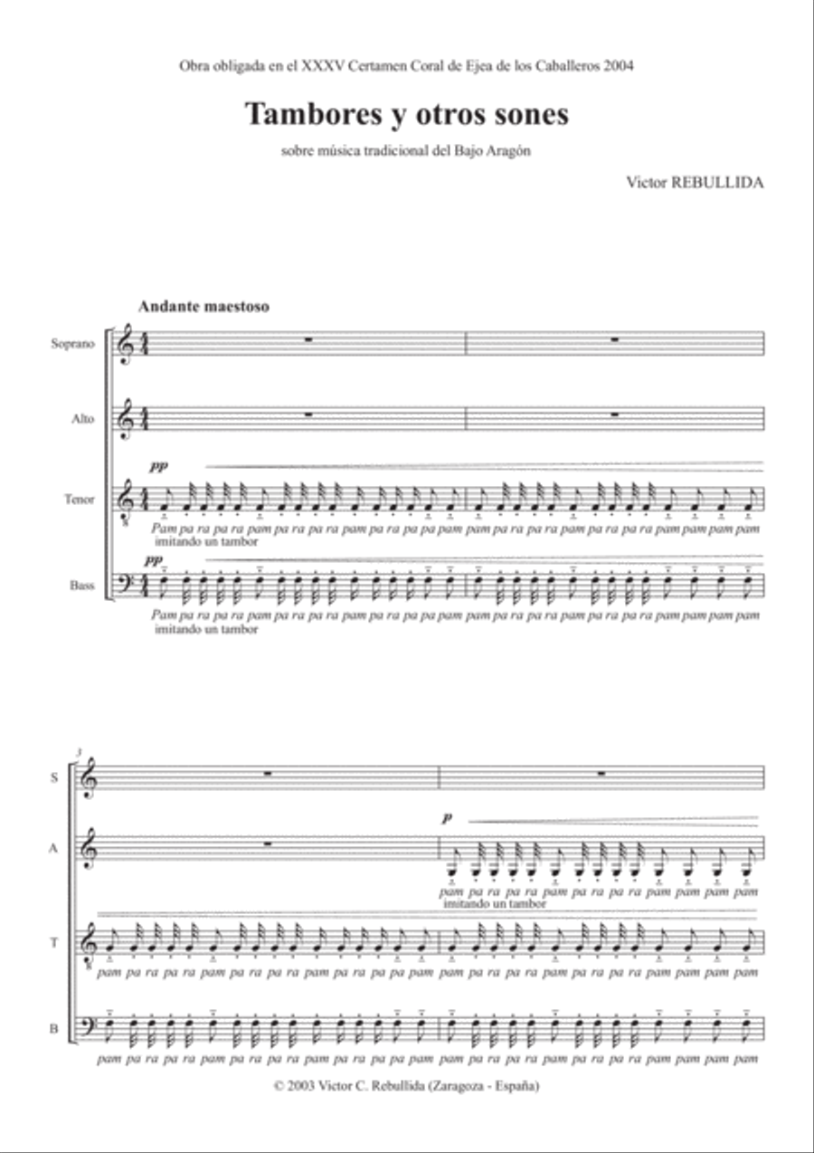 Tambores y otros sones Tambores y otros sones 4-Part scores gallery preview page 3