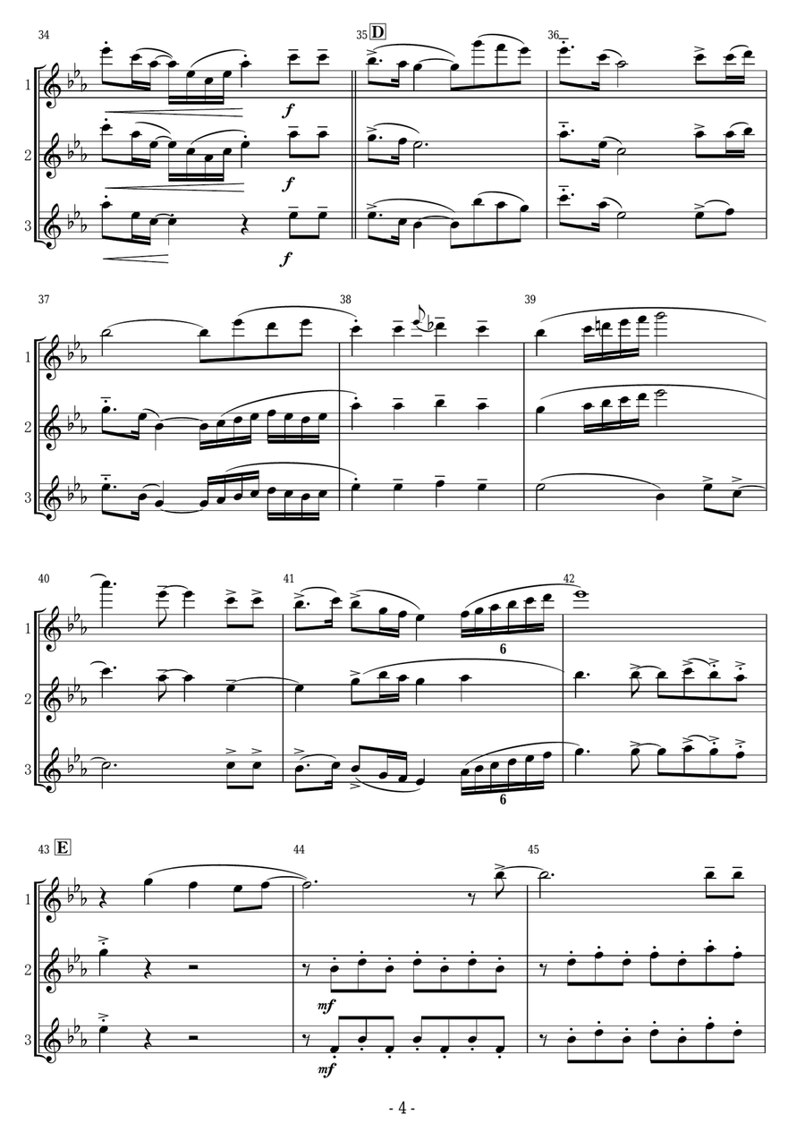 Bridge Over Troubled Water Bridge Over Troubled Water Woodwind Trio scores gallery preview page 4