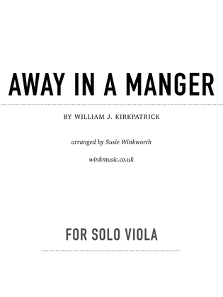 Book cover for Away In A Manger