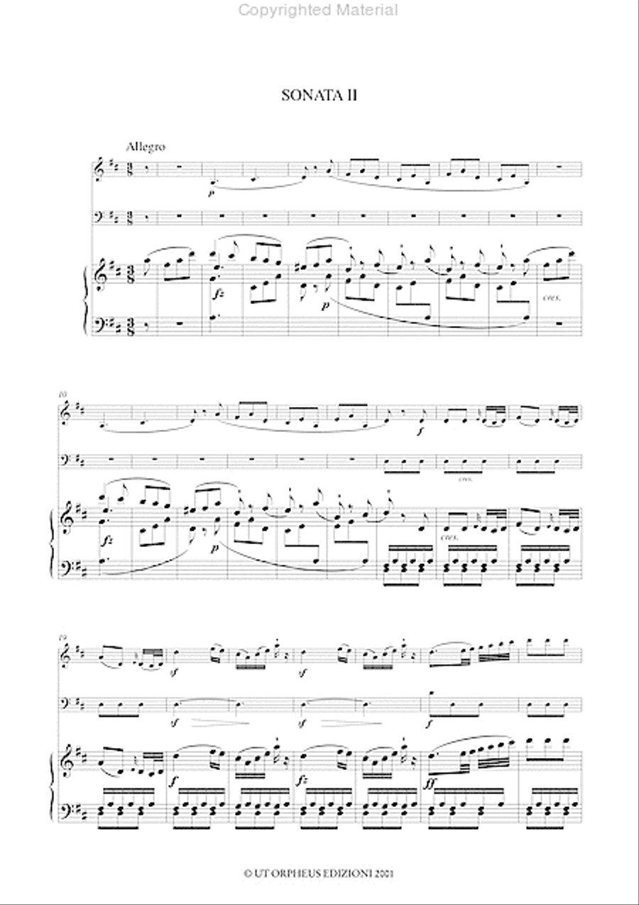 3 Sonatas Op. 27 for Piano (Harpsichord), Violin and Violoncello Piano Trio scores gallery preview page 3