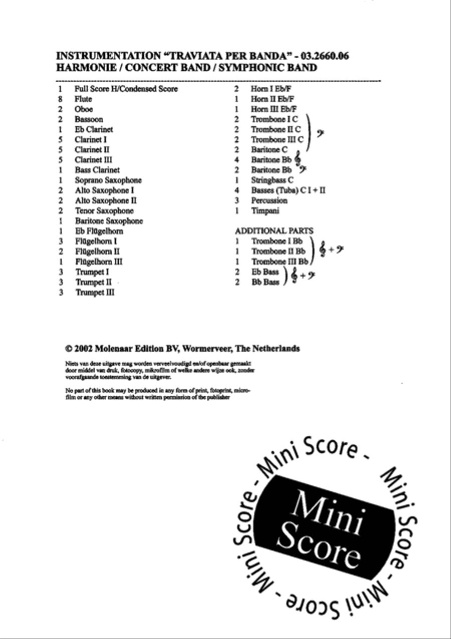 Traviata Per Banda Concert Band scores gallery preview page 4