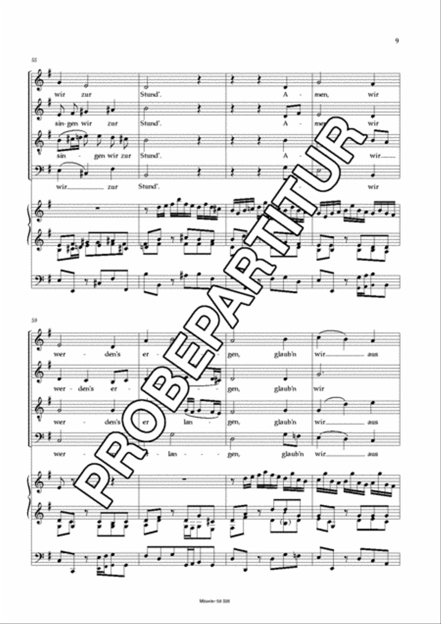 Sei Lob und Preis mit Ehren BWV 167 4-Part scores gallery preview page 10