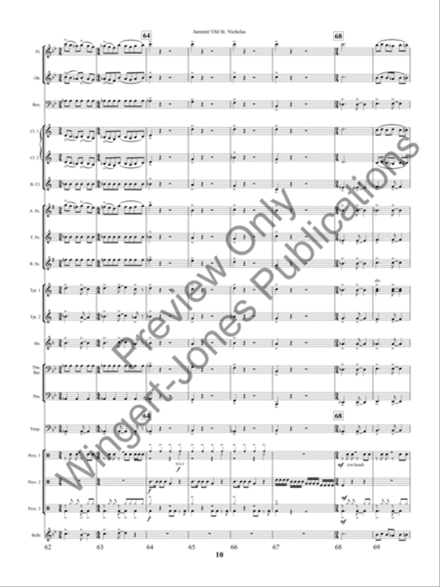 Jammin' Old St. Nicholas Concert Band scores gallery preview page 13
