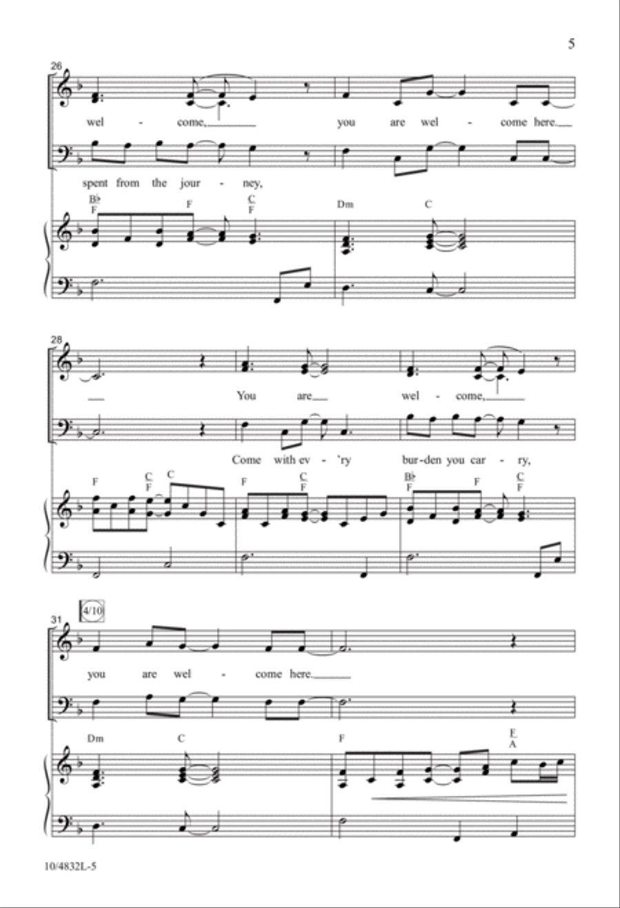 You Are Welcome Here 4-Part scores gallery preview page 5