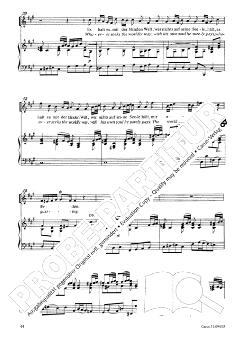 What has this world to give (Was frag ich nach der Welt) 4-Part scores gallery preview page 45