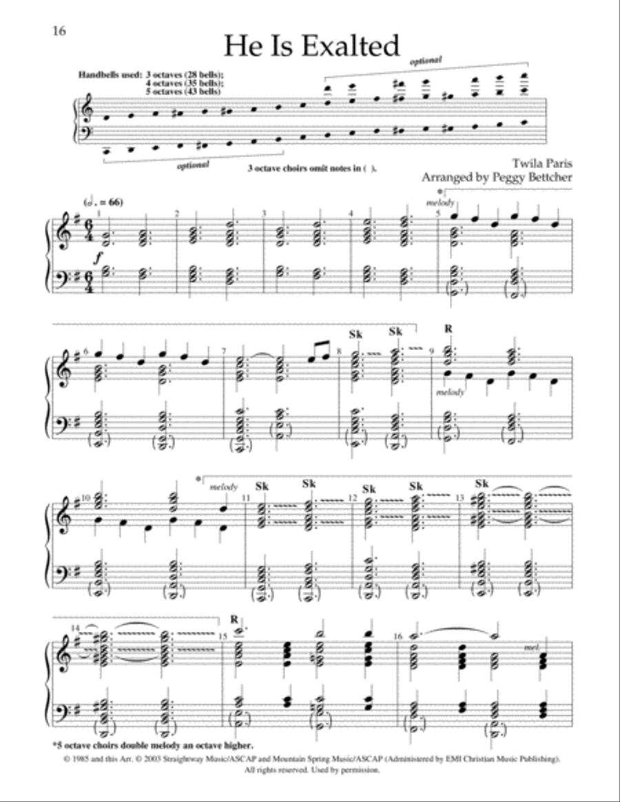 Easy to Ring Praise and Worship 5-Octaves scores gallery preview page 7