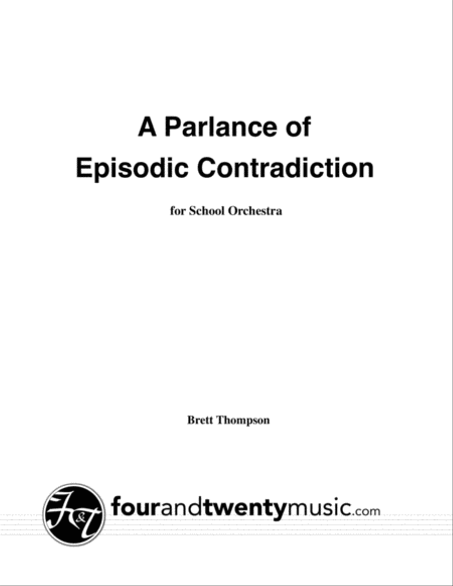 A Parlance of Episodic Contradiction, for school orchestra Full Orchestra scores gallery preview page 1