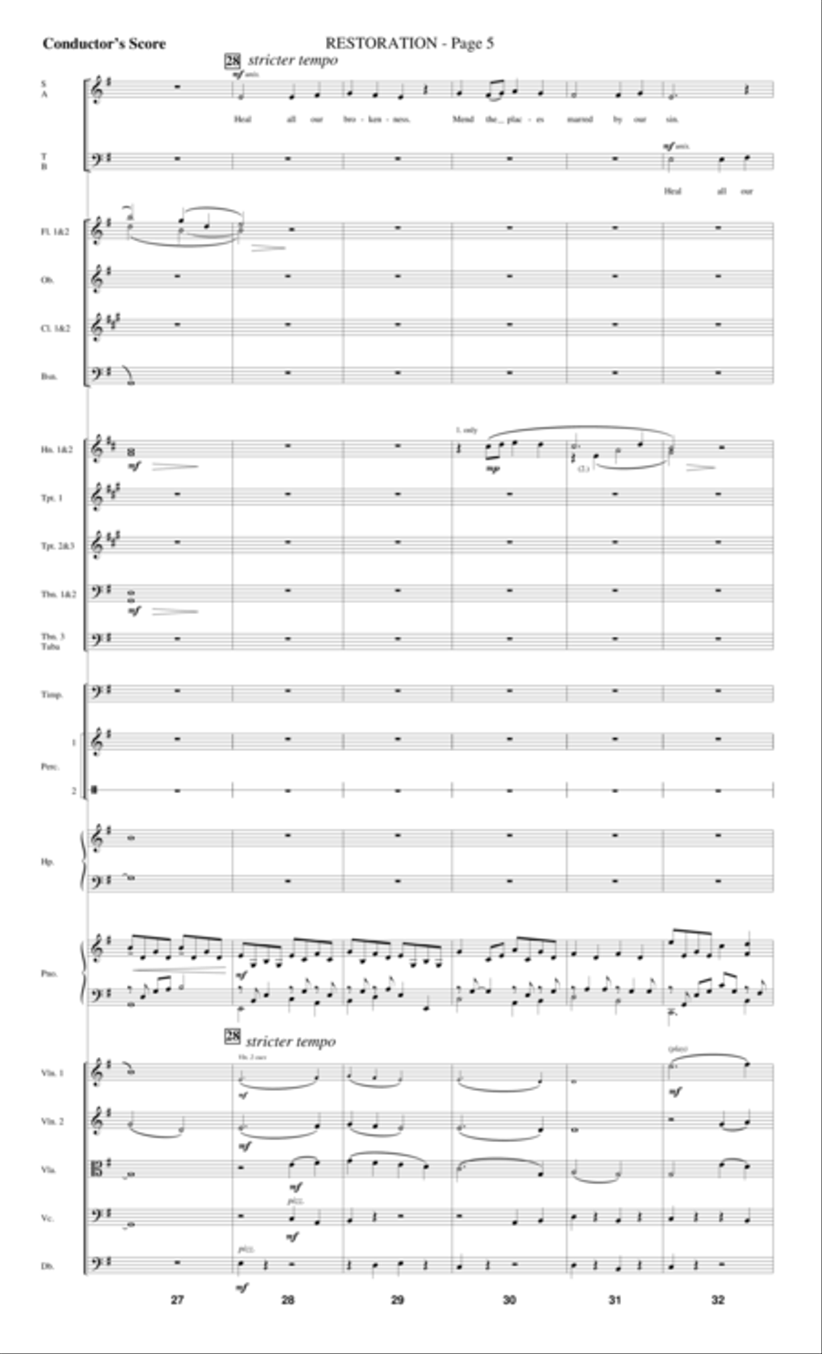 Restoration - Score Choir scores gallery preview page 5