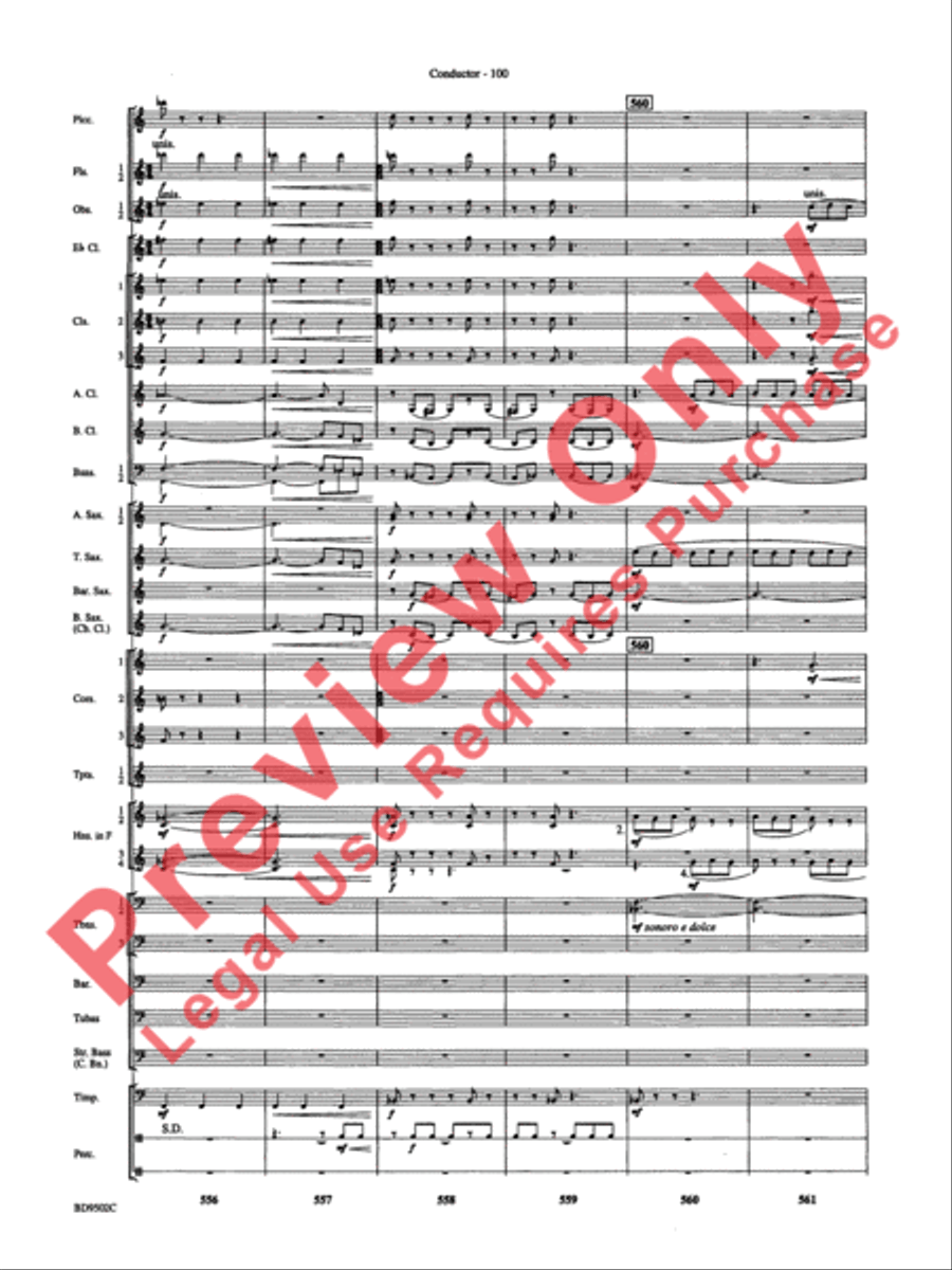 Symphony No. 3 for Band Concert Band scores gallery preview page 103