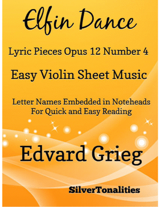 Book cover for Elfin Dance Opus 12 Number 4 Easy Violin Sheet Music