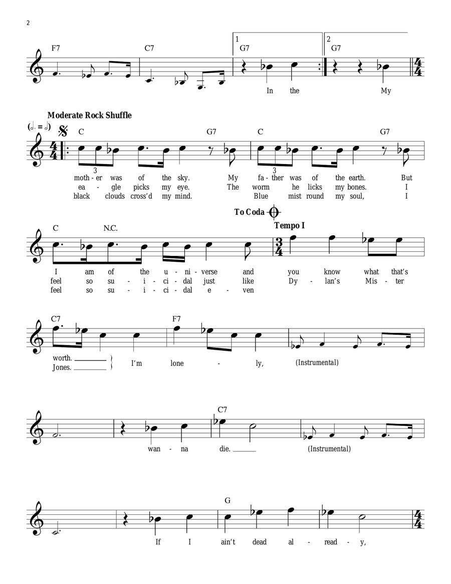 Yer Blues Yer Blues Piano scores gallery preview page 2