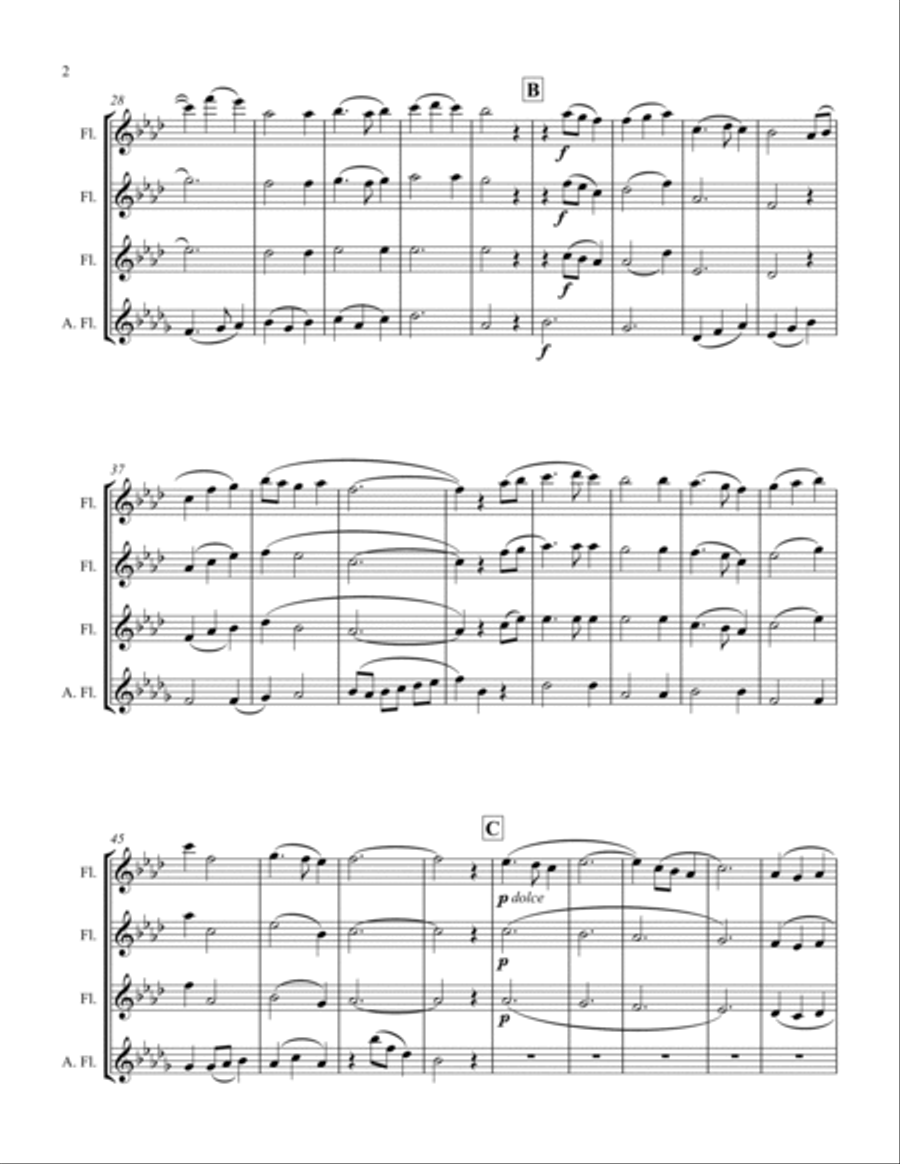 Celtic Spirit for Flute Quartet Flute Quartet scores gallery preview page 2