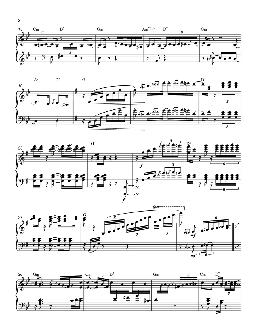 Quizas, Quizas, Quizas (Perhaps, Perhaps, Perhaps) Piano Solo scores gallery preview page 2