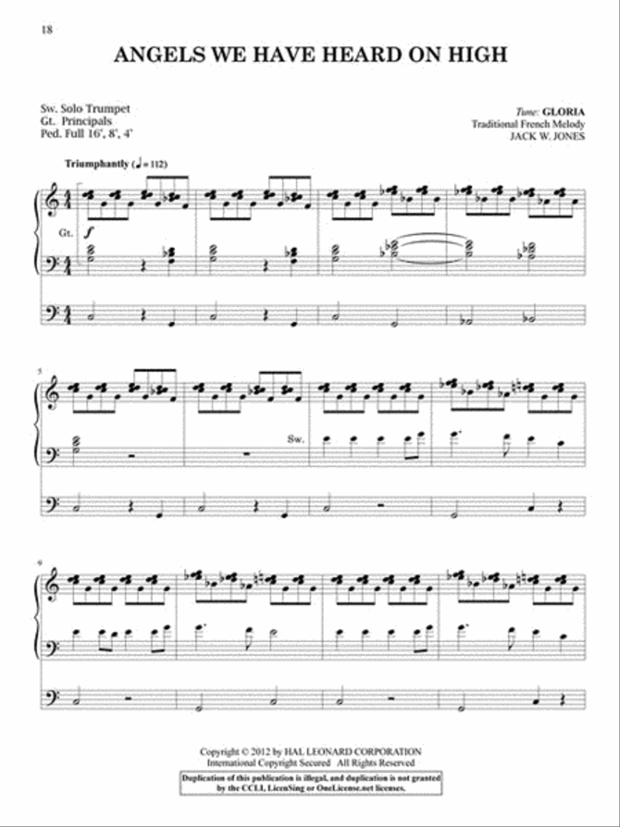 Joy to the World Organ Solo scores gallery preview page 5