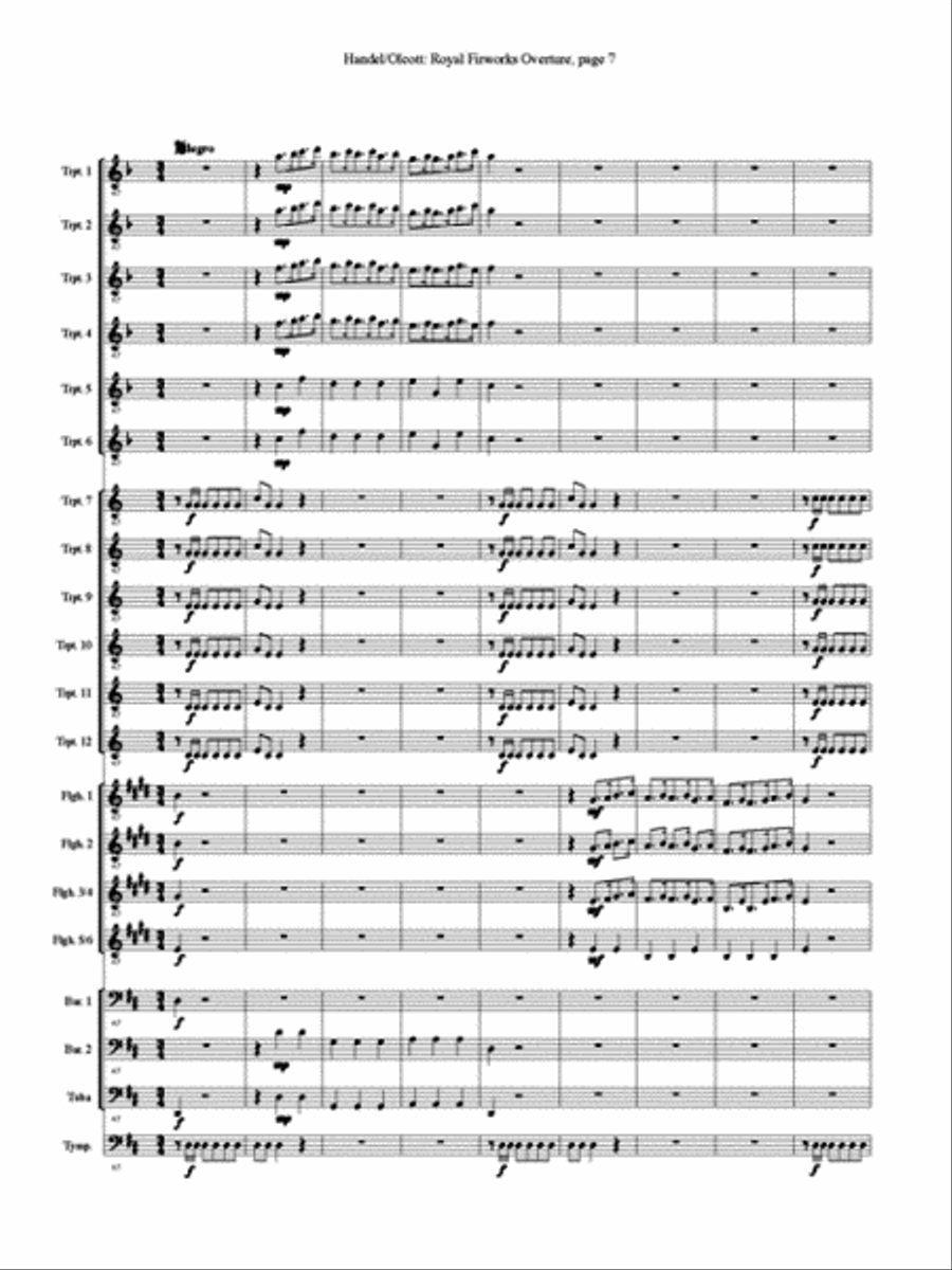 Overture from Royal Fireworks Small Ensemble scores gallery preview page 4