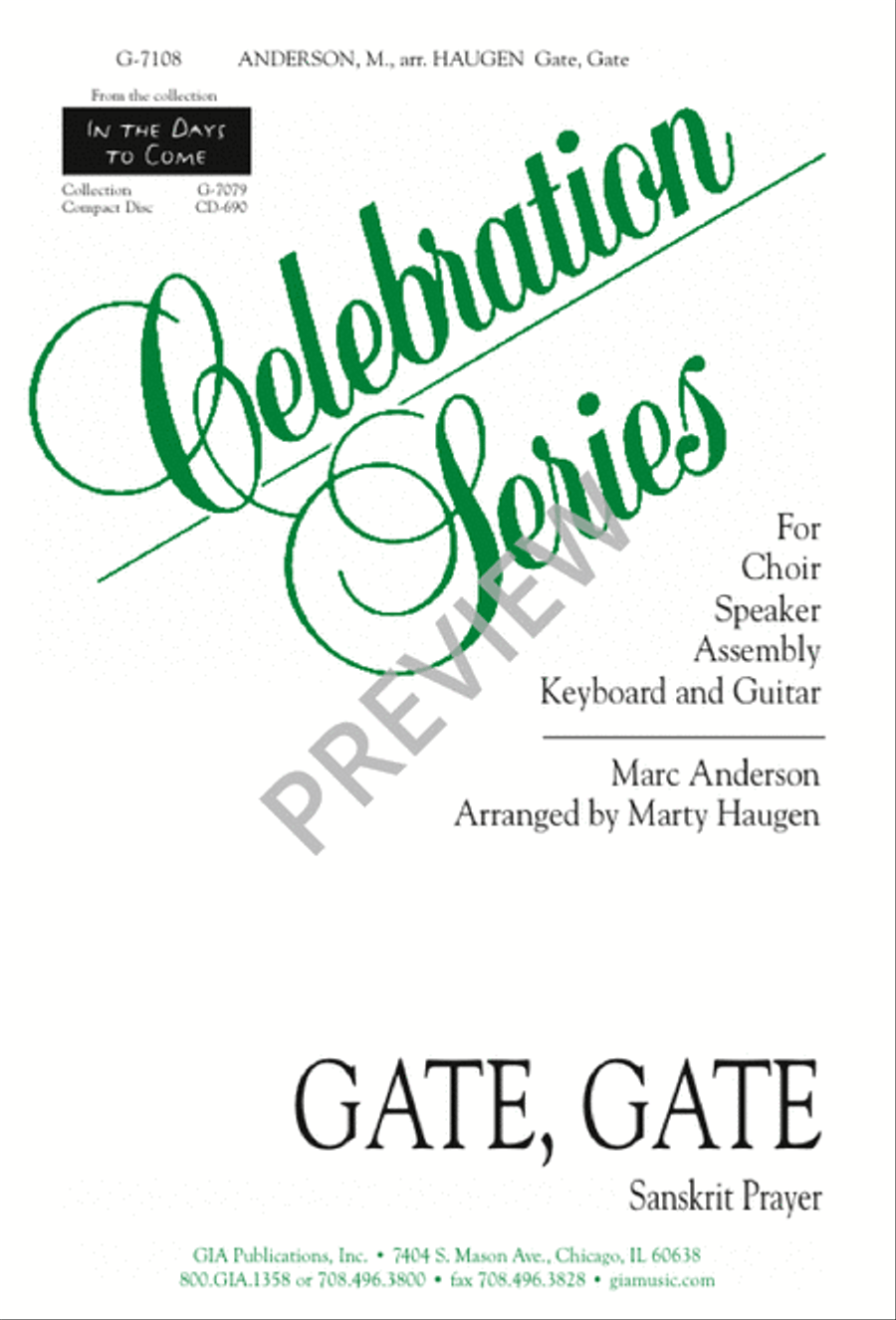 Gate, Gate Gate, Gate 3-Part scores gallery preview page 1