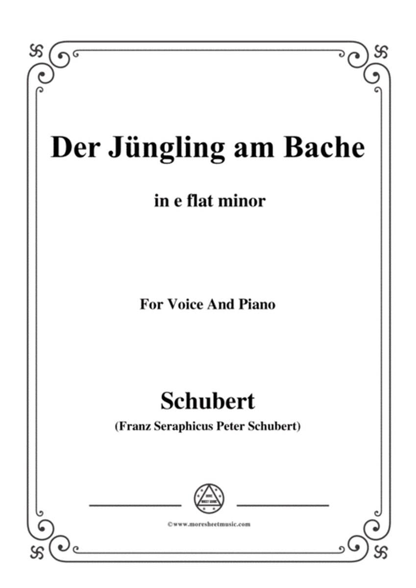 Schubert-Der Jüngling am Bache,Op.87 No.3,in e flat minor,for voice and piano image number null
