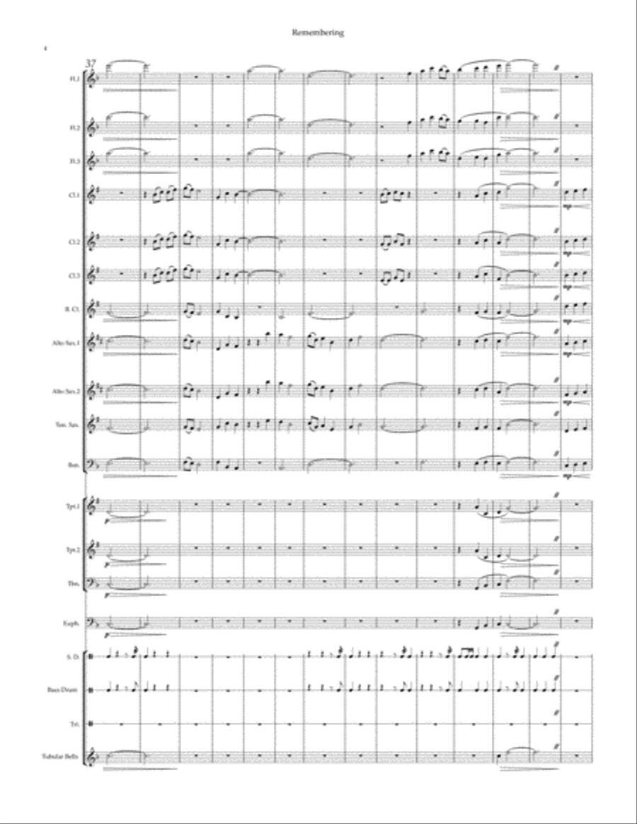 Remembering Concert Band scores gallery preview page 4