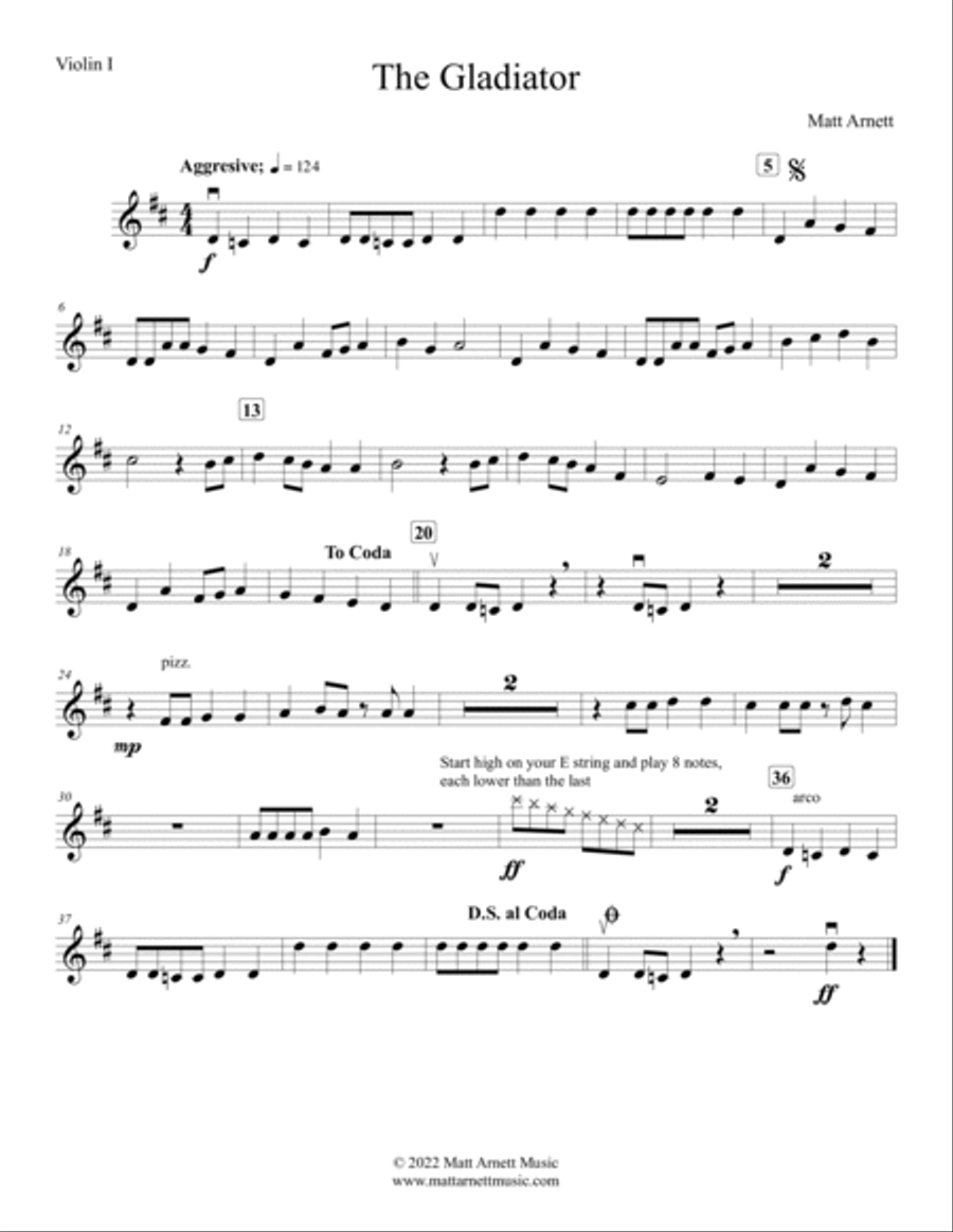 The Gladiator String Orchestra scores gallery preview page 4