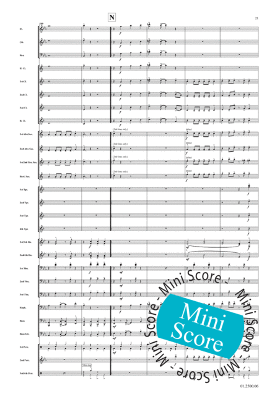 Greased Lightning Concert Band scores gallery preview page 25