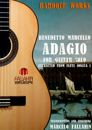 Book cover for ADAGIO (SONATA I) - BENEDETTO MARCELLO - FOR GUITAR SOLO