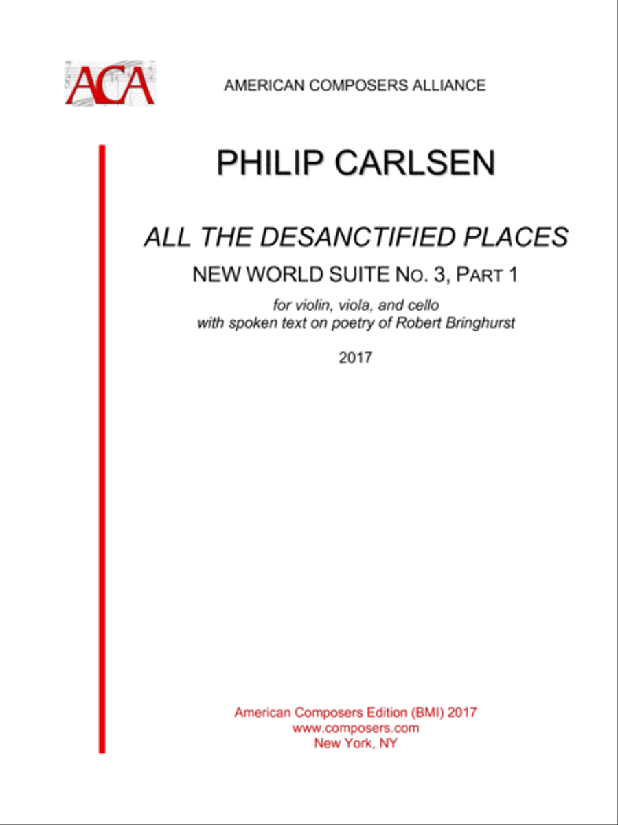 [Carlsen] All The Desanctified Places String Trio scores gallery preview page 1
